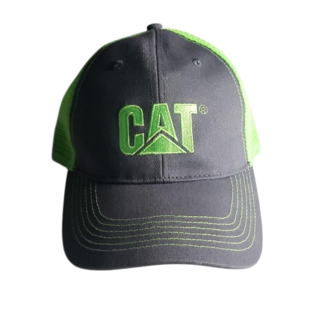 CAT Neon Green & Gray Trucker Hat